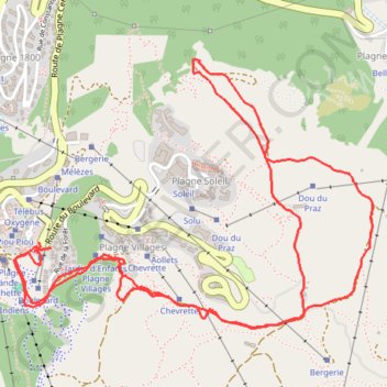 Itinéraire Le Dou du Praz, distance, dénivelé, altitude, carte, profil, trace GPS