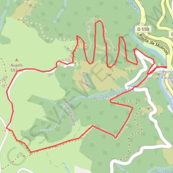 Itinéraire Sainte Foy - Conques, distance, dénivelé, altitude, carte, profil, trace GPS