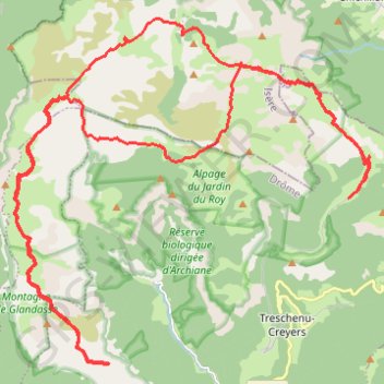 Itinéraire Rando vercors, distance, dénivelé, altitude, carte, profil, trace GPS