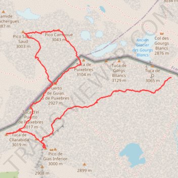 Itinéraire gias - lourde rocheblave - gias - port oo - refuge portillon, distance, dénivelé, altitude, carte, profil, trace GPS