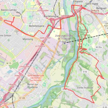 Itinéraire Rangueil, distance, dénivelé, altitude, carte, profil, trace GPS
