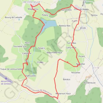 Itinéraire Grotte de lastournelles, distance, dénivelé, altitude, carte, profil, trace GPS