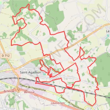 Itinéraire Parcours à Saint-Agathon, distance, dénivelé, altitude, carte, profil, trace GPS