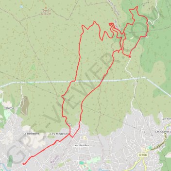 Itinéraire Colline de Plan-de-Cuques, distance, dénivelé, altitude, carte, profil, trace GPS