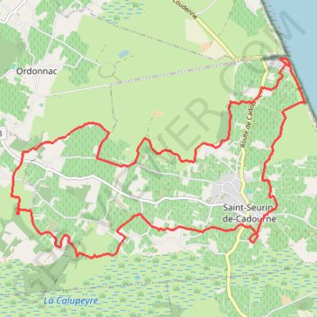 Itinéraire 🚴 Trace ,boucle de Saint-Seurin de Cadourne, distance, dénivelé, altitude, carte, profil, trace GPS