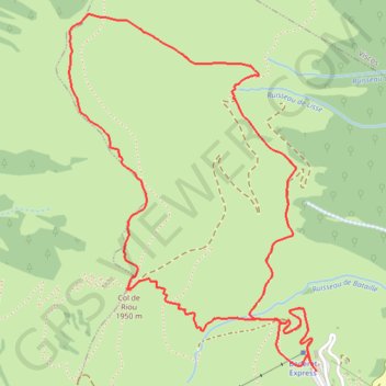 Itinéraire Col de Riou, Pène Nère - Luz-Ardiden, distance, dénivelé, altitude, carte, profil, trace GPS