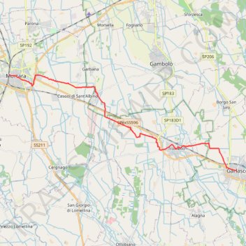 Itinéraire tappa-12-da-mortara-garlasco, distance, dénivelé, altitude, carte, profil, trace GPS