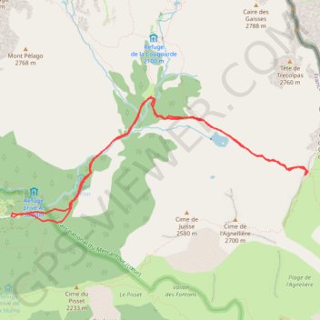 Itinéraire Pas des ladres, distance, dénivelé, altitude, carte, profil, trace GPS