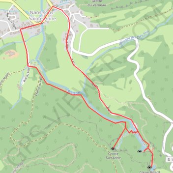 Itinéraire Circuit des sources du Lison - Doubs, distance, dénivelé, altitude, carte, profil, trace GPS