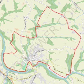 Itinéraire Cintegabelle, distance, dénivelé, altitude, carte, profil, trace GPS