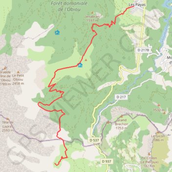 Itinéraire Pierre Baudinard, distance, dénivelé, altitude, carte, profil, trace GPS