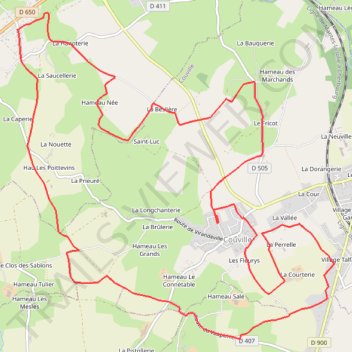 Itinéraire 1 - 2023_MARCHE_15.87, distance, dénivelé, altitude, carte, profil, trace GPS