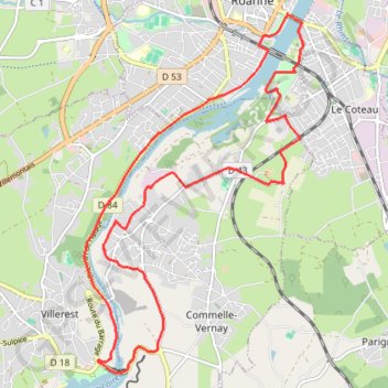 Itinéraire La Loire, des bocages du Brionnais à la plaine du Forez, de ponts en ponts en 6 tronçons, distance, dénivelé, altitude, carte, profil, trace GPS