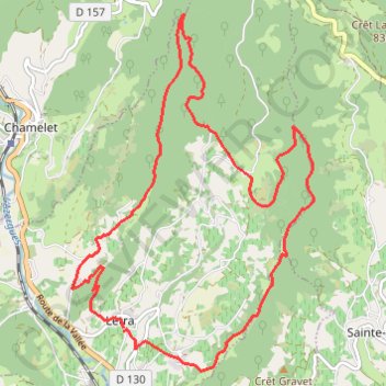 Itinéraire Le Crêt de Tier, distance, dénivelé, altitude, carte, profil, trace GPS