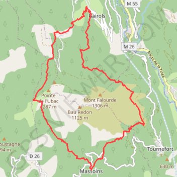 Itinéraire Tour du Mont Falourde, distance, dénivelé, altitude, carte, profil, trace GPS