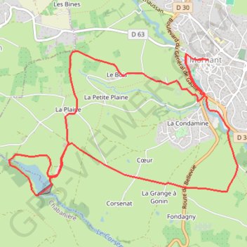 Itinéraire Autour de Mornant, distance, dénivelé, altitude, carte, profil, trace GPS