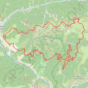 Itinéraire Ferisson - Palu, distance, dénivelé, altitude, carte, profil, trace GPS