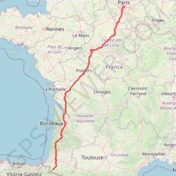 Itinéraire Camino de Tours / Via Turonensis / Voie de Tours, distance, dénivelé, altitude, carte, profil, trace GPS