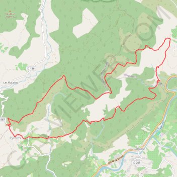 Itinéraire Eyroles - Villeperdrix, distance, dénivelé, altitude, carte, profil, trace GPS