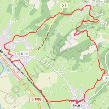 Itinéraire Montagnes du Matin - Balbigny, distance, dénivelé, altitude, carte, profil, trace GPS