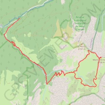 Itinéraire Le Mont d'Armenaz, distance, dénivelé, altitude, carte, profil, trace GPS