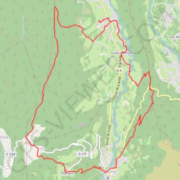 Itinéraire Fuilla-Garbères-Col-de-Fins-Thorrent-Sahorre-Col-de-Vernet, distance, dénivelé, altitude, carte, profil, trace GPS