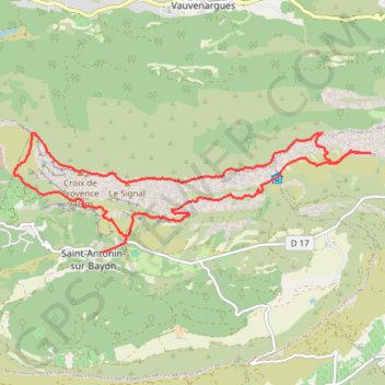 Itinéraire Sainte victoire, distance, dénivelé, altitude, carte, profil, trace GPS