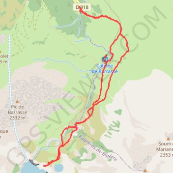 Itinéraire Le Lac de Caderolles - Artigues, distance, dénivelé, altitude, carte, profil, trace GPS