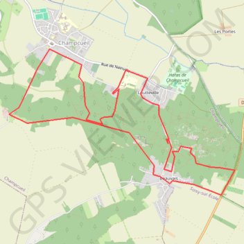 Itinéraire Grands Avaux, distance, dénivelé, altitude, carte, profil, trace GPS