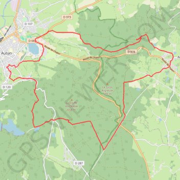 Itinéraire Autun - Auxy par l'étang des Cloix, distance, dénivelé, altitude, carte, profil, trace GPS