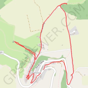 Itinéraire Belvoir et son Château (version courte), distance, dénivelé, altitude, carte, profil, trace GPS