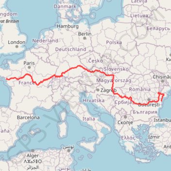 Itinéraire Eurovelo 6, distance, dénivelé, altitude, carte, profil, trace GPS