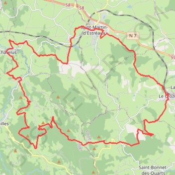 Itinéraire Rando en Pays de Jars - Saint-Martin-d'Estréaux, distance, dénivelé, altitude, carte, profil, trace GPS