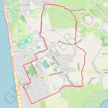 Itinéraire 1 - Triathlon-vélo-24, distance, dénivelé, altitude, carte, profil, trace GPS