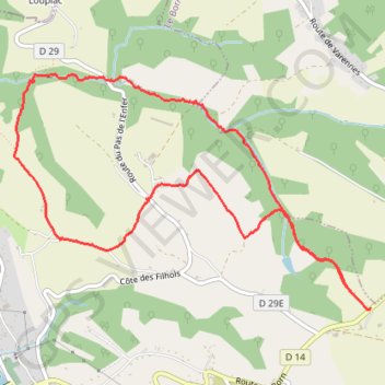 Itinéraire Les Filhols par la Pissolle - Villemur-sur-Tarn, distance, dénivelé, altitude, carte, profil, trace GPS