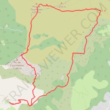 Itinéraire 2025 02 21 - courmettes pic de courmettes puy de tourrettes sams, distance, dénivelé, altitude, carte, profil, trace GPS