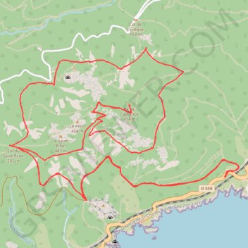 Itinéraire Pic du Cap Roux par le nord, distance, dénivelé, altitude, carte, profil, trace GPS