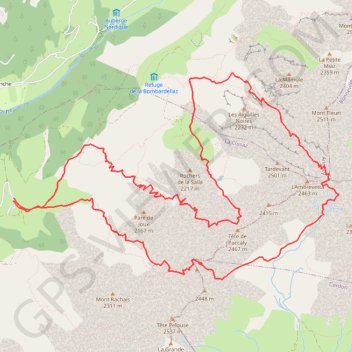 Itinéraire Tête de Paccaly, distance, dénivelé, altitude, carte, profil, trace GPS