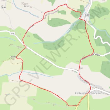 Itinéraire Randonnée autour de Castelnau - Picampeau, distance, dénivelé, altitude, carte, profil, trace GPS
