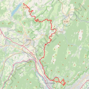 Itinéraire Paladru chartreuse, distance, dénivelé, altitude, carte, profil, trace GPS