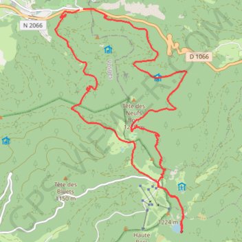 Itinéraire Source de la Moselle et Rouge Gazon, distance, dénivelé, altitude, carte, profil, trace GPS
