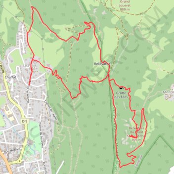 Itinéraire Le Mont-Saint-Michel depuis Challes-les-Eaux, distance, dénivelé, altitude, carte, profil, trace GPS