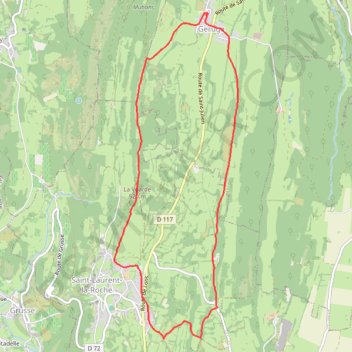 Itinéraire RANDONNEE GERUGE, distance, dénivelé, altitude, carte, profil, trace GPS