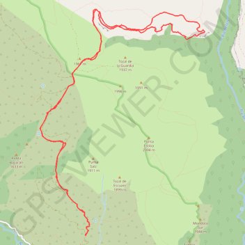 Itinéraire Faja Pardina, distance, dénivelé, altitude, carte, profil, trace GPS