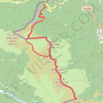 Itinéraire Pic de Pouylane, distance, dénivelé, altitude, carte, profil, trace GPS