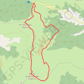Itinéraire Pics d'Estibat et de la Journalade en circuit depuis le col de Port, distance, dénivelé, altitude, carte, profil, trace GPS