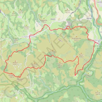 Itinéraire Urdax Mendibil 13 01 2022, distance, dénivelé, altitude, carte, profil, trace GPS