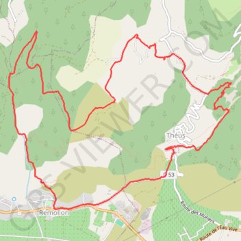Itinéraire Remollon Chapelle Saint Pierre, distance, dénivelé, altitude, carte, profil, trace GPS