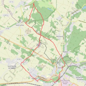 Itinéraire Autour d'Epernon et de la Drouette, distance, dénivelé, altitude, carte, profil, trace GPS