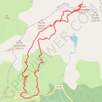 Itinéraire Ski Rando - Pic des Trois Seigneurs, distance, dénivelé, altitude, carte, profil, trace GPS